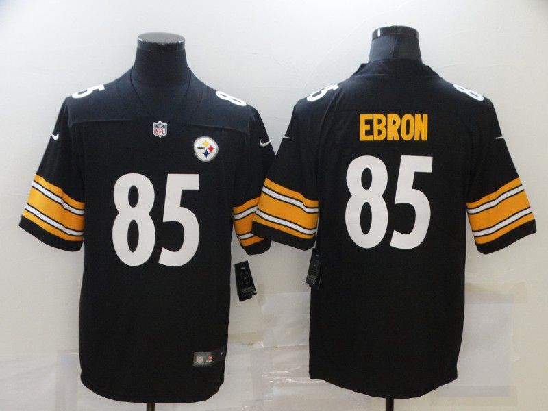 Men Pittsburgh Steelers #85 Ebron Black white Nike Limited Vapor Untouchable NFL Jerseys